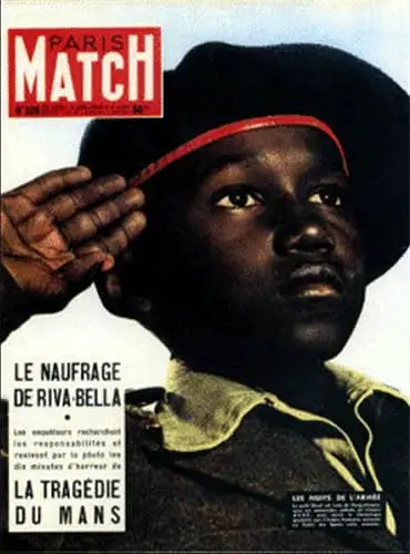 cover of magazine with boy saluting