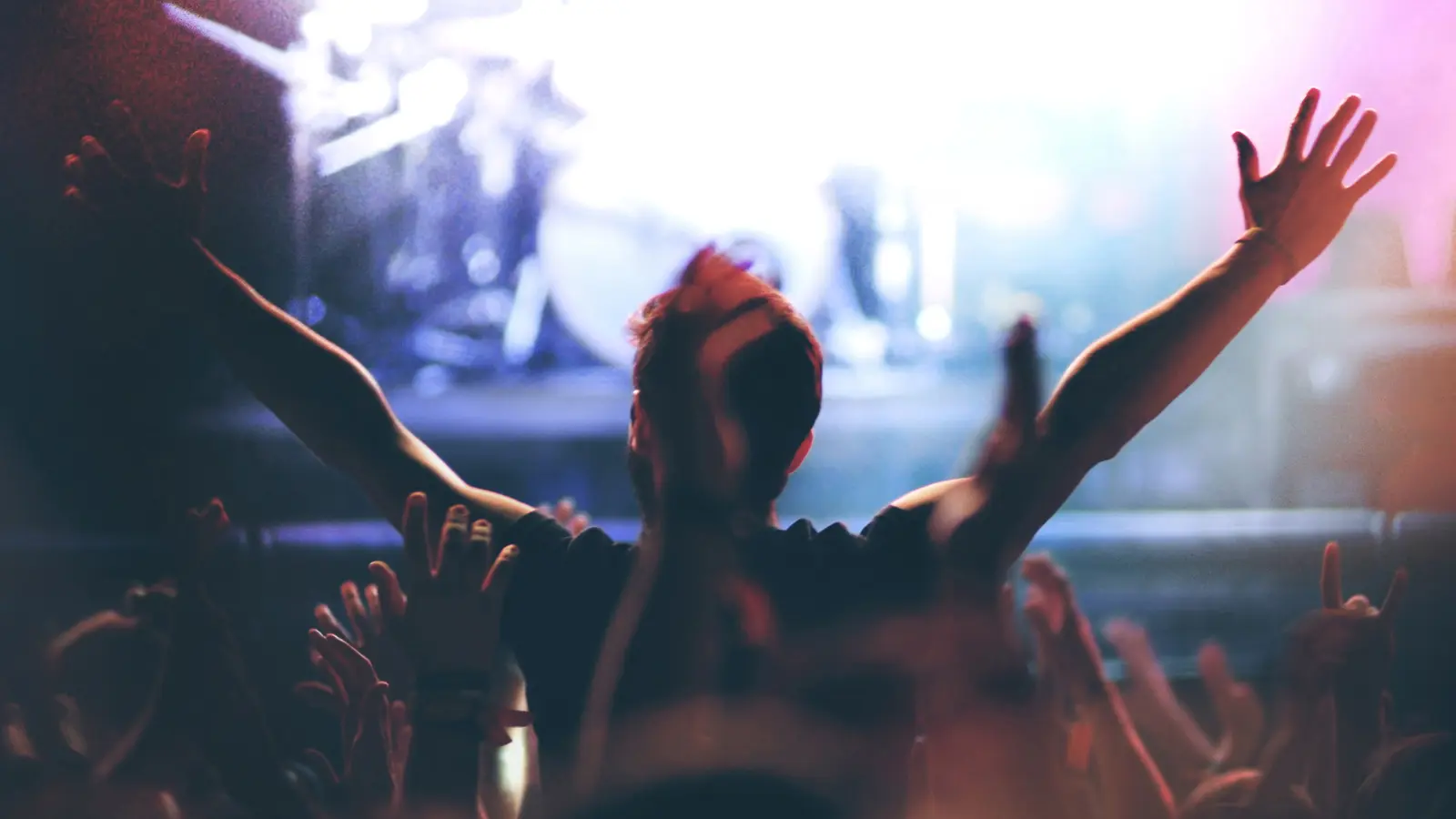 man enjoying a music festival