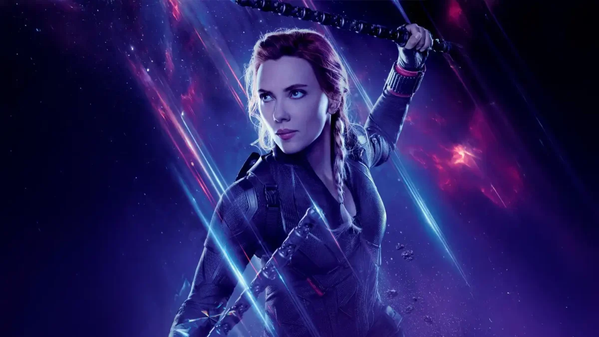 movie poster style of Black Widow