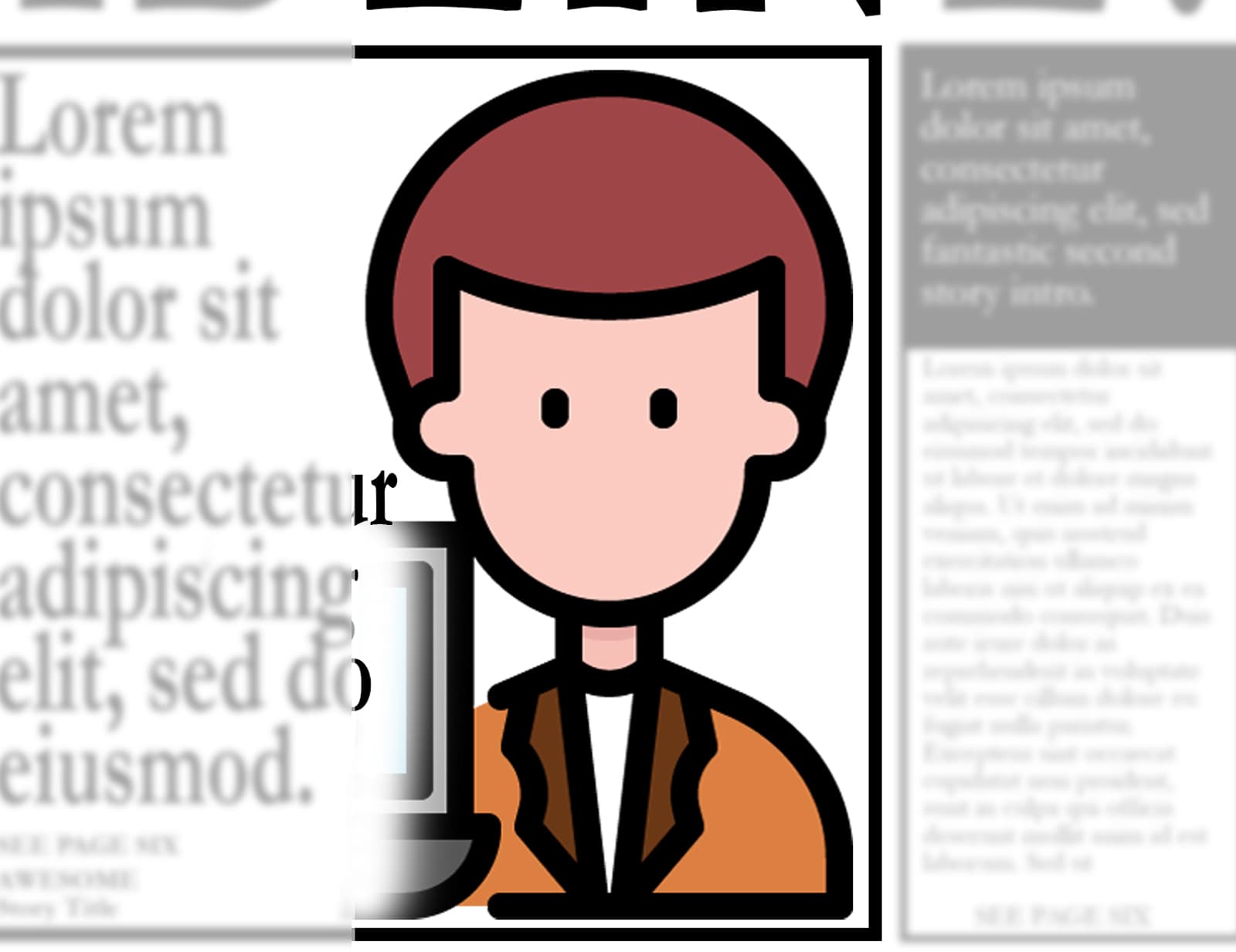 newspaper mock up
