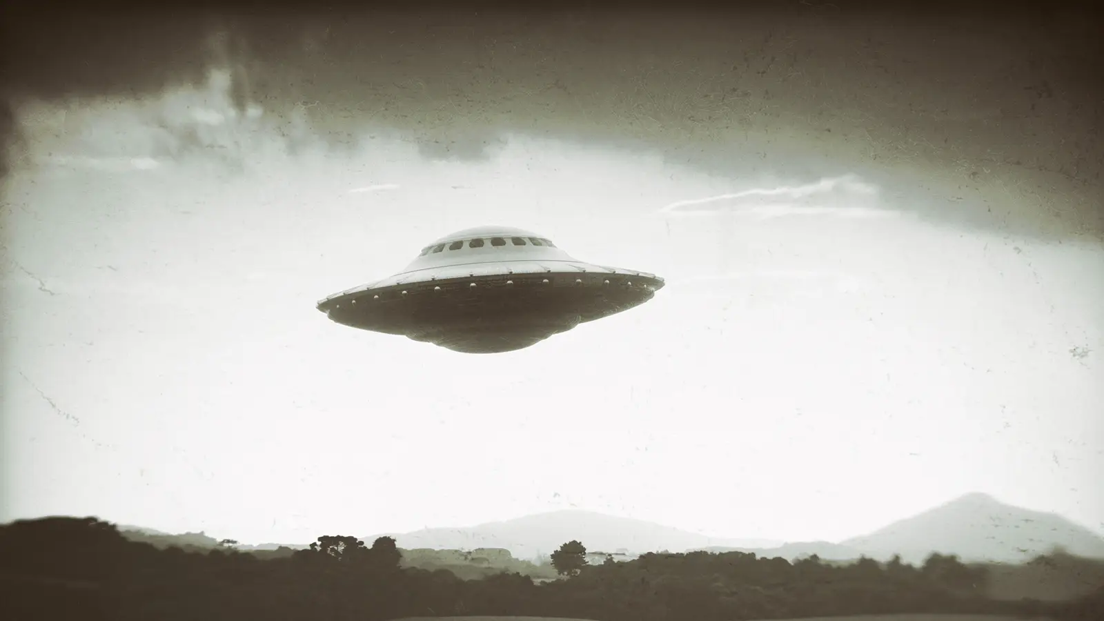 flying saucer in the sky