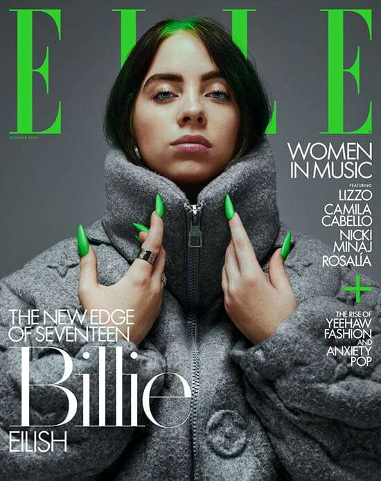 Elle magazine cover with Billie Elilish