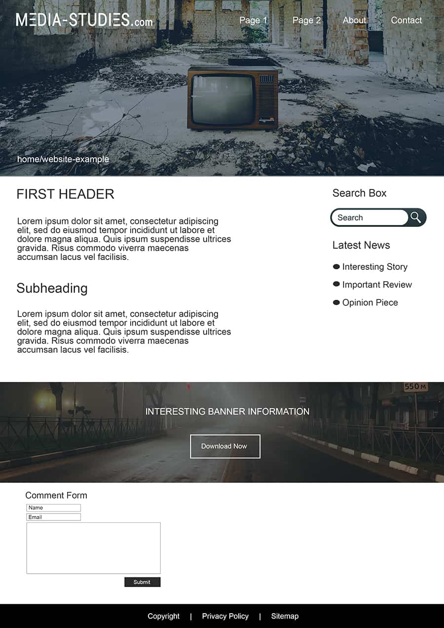 Website Design and Glossary | Media Codes and Conventions