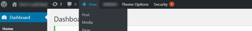 WordPress Menu Bar