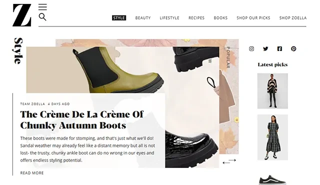 website screenshot