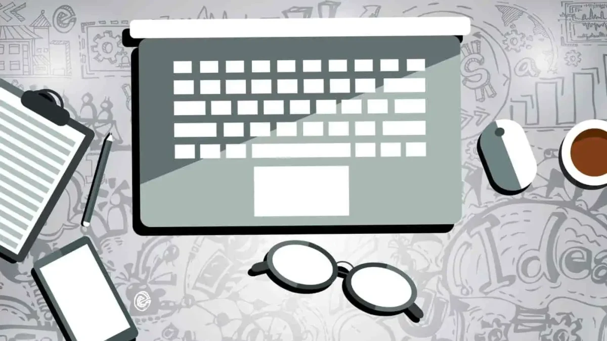 computer and table graphic