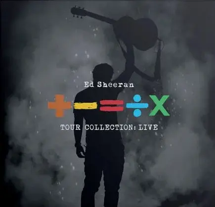 Ed Sheeran album cover with a silhouette of the singer