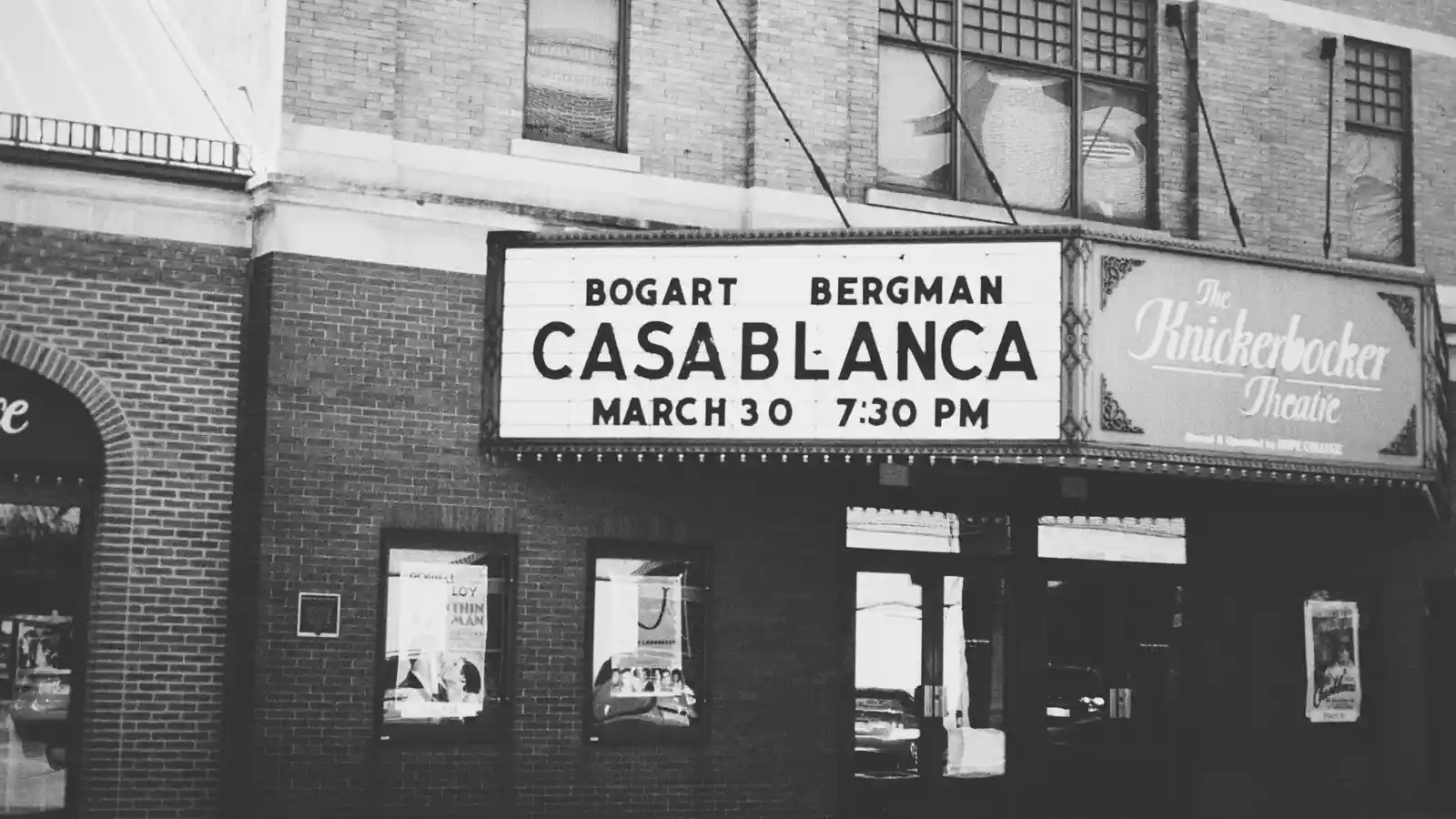 hollywood cinema with Casablanca on billboard