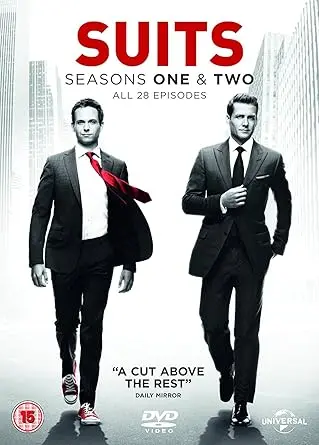 DVD cover with two men dressed in suits