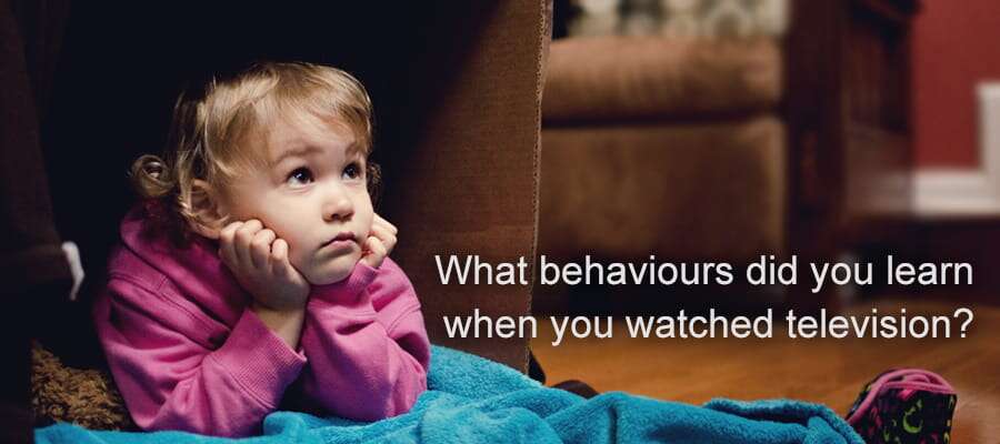 girl watching television