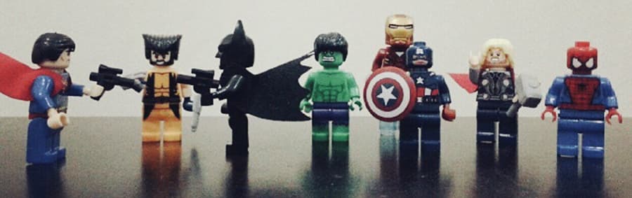 superhero Lego figures