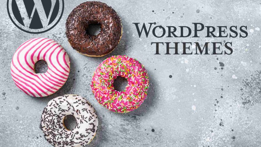 visualisation of wordpress themes as donuts