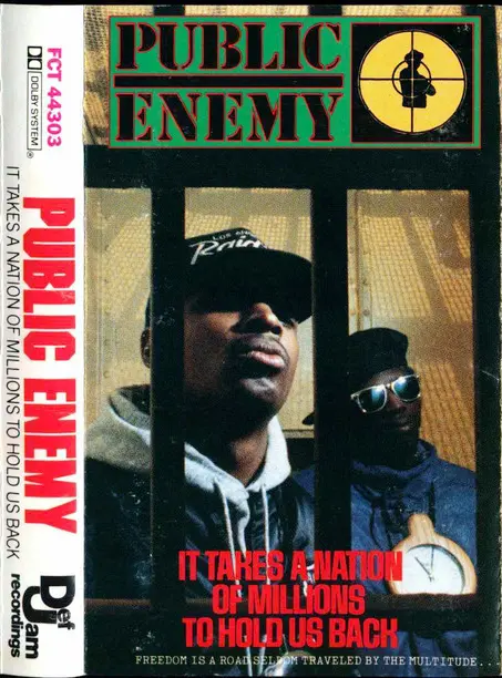 cassette sleeve for Public Enemy's second album
