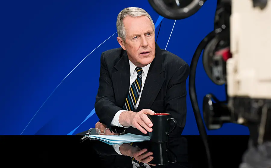 the iconography of news broadcasts on TV