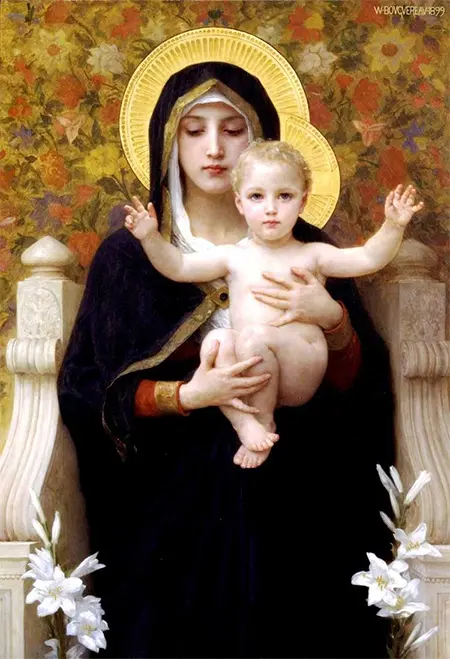 The use of iconography in William-Adolphe Bouguereau's Madonna with Child