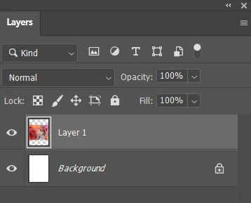 layers panel in Photoshop