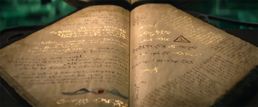 screenshot of the Grimmerie from Wicked.