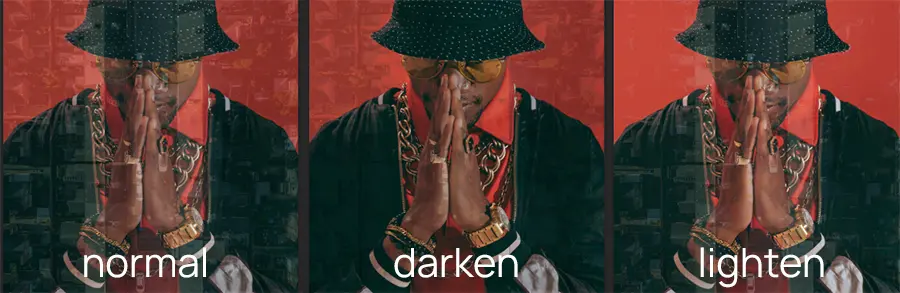 musician with different effects applied