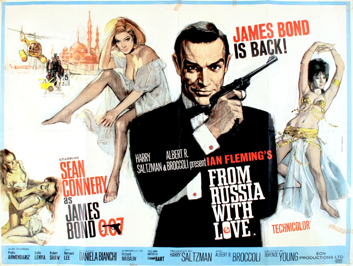 movie poster featuring James Bond